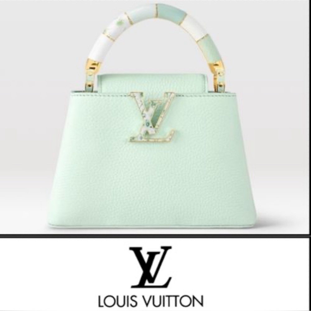 LOUIS VUITTON Capucines Mini light green very rare!
